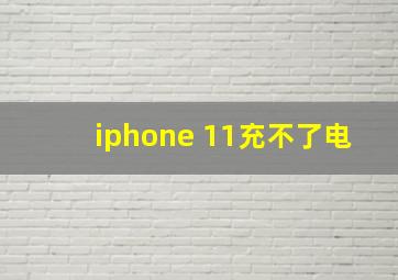 iphone 11充不了电